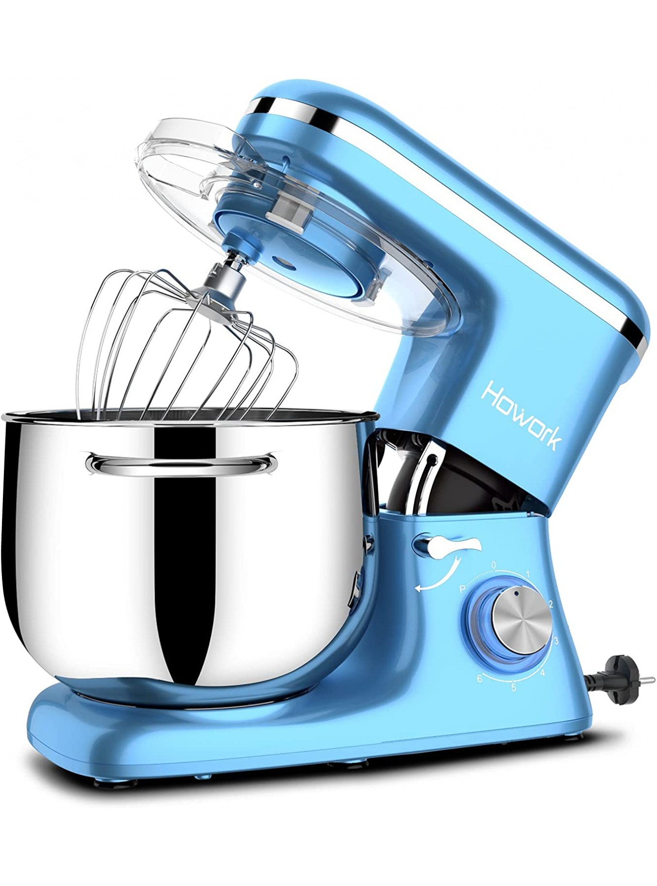 HOWORK Stand Mixer 8.45 QT Bowl 660W Food Mixer Multi Functional Kitchen Electric Mixer With Dough Hook Whisk Beater Egg White Separator8.45 QT Blue B08KG5FWWV