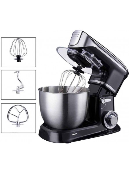 YAO-Household Stand Mixers Stand Mixer in Kitchen 5L Stainless Steel Bowl Dough Hook Wire Whisk Flat Beater with a Splash Guard Egg Beater Dough Mixer Size : 001 B07ZR97NN6