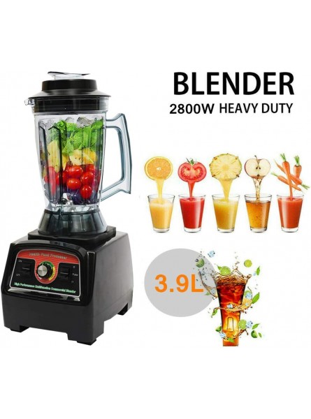 3.9L 2800W Professional Kitchen System Commercial High Speed Blender,High Performance Ice Crusher-Juicer Food Smooth Ice Cream Maker Mixer,Commercial Blender Heavy Duty Food Processor,Black and Red B07QKD1R33