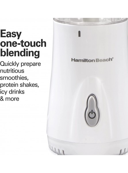 Hamilton Beach 51102V Shakes and Smoothies with BPA-Free Size: 14 oz. Personal Blender 2 Jars-White B085FXHQZB