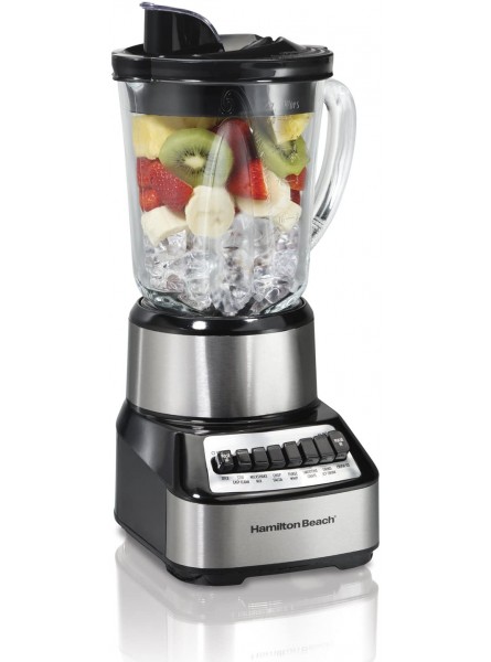 Hamilton Beach Wave Crusher Blender with 40 Oz Glass Jar and 14 Functions for Puree Ice Crush Shakes and Smoothies Stainless Steel 54221 B0081PTLGU