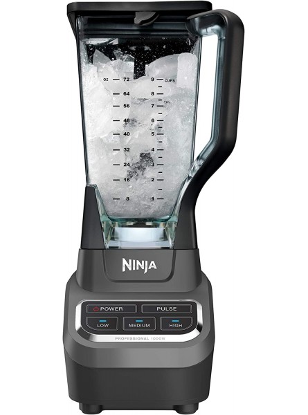 Ninja BL610 Professional 72 Oz Countertop Blender with 1000-Watt Base and Total Crushing Technology for Smoothies Ice and Frozen Fruit Black 9.5 in L x 7.5 in W x 17 in H B00NGV4506