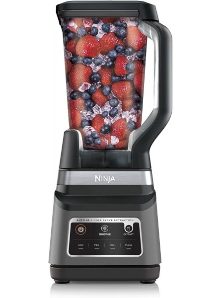 Ninja BN400 Nutri Pro Compact Personal Blender Auto-iQ Technology 1100-Peak-Watts 18-oz. & 24-oz. To-Go Cups & Spout Lids Renewed B09SP1LBVS