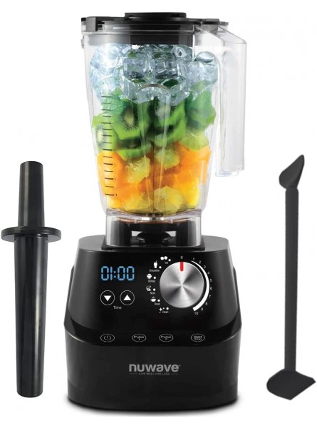 NUWAVE Infinity Moxie 64oz Blender – NSF Certified Professional Grade Self-Cleaning 6 presets & 10 Speed Settings for Shakes Smoothies Nut Butters Crushed Ice & More – Comes w  Plunger & Scraper B07GFNCCWP