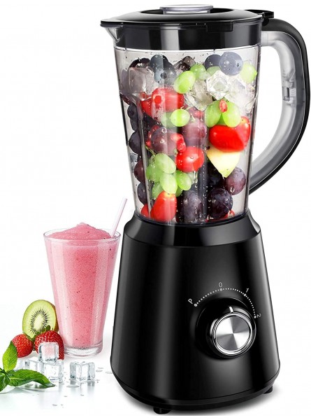 Smoothie Blenders for kitchen Countertop Blender with 50oz Jar for Crushing Ice,Frozen Dessert,2 Speeds & Pulse Function BPA-Free,Black B08YD6ZH8Y
