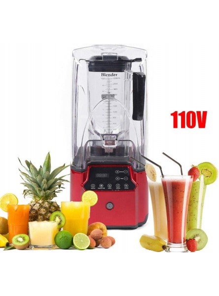 Soundproof Cover Blender Professional Countertop Blender With Shield Quiet Sound Enclosure 2200W Commercial Smoothie Maker Countertop Blender for Shakes Fruit Food Mixer Soy milk Juicer Processor B08HLM9L7T