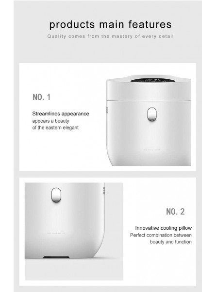 GUANGZHIAN Smart Small Portable Travel Electric Cordless Low Sugar Mini Rice Cooker Multi Function Electric Cooker 0.8L white B094J4MLGD