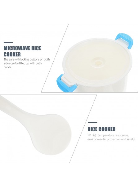 UPKOCH Microwave Rice Cooker Plastic Microwave Cookware Steamer Round Microwave Food Container for Rice Chicken Pasta Vegetables 20X20X15. 5CM B09NNHHFYW