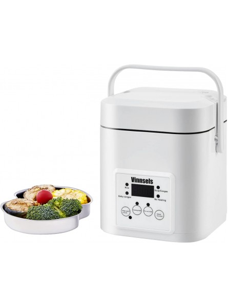 Vinnsels Electric Mini Rice cooker with Nonstick inner pot 1.2L Portable Travel Small Rice Maker for 1-3 person.Multi-cooker Multi Function B0B29493B5