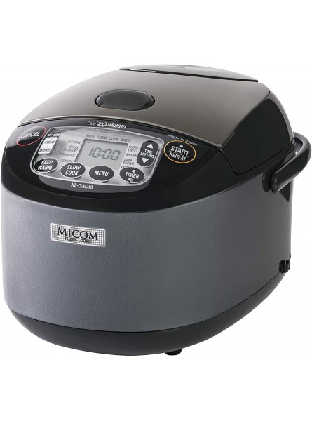 Zojirushi NL-GAC18BM 10-Cup Uncooked Umami Micom Rice Cooker and Warmer Bundle with 9.5-Inch Rice Washing Bowl 2 Items B09MDFDN7M
