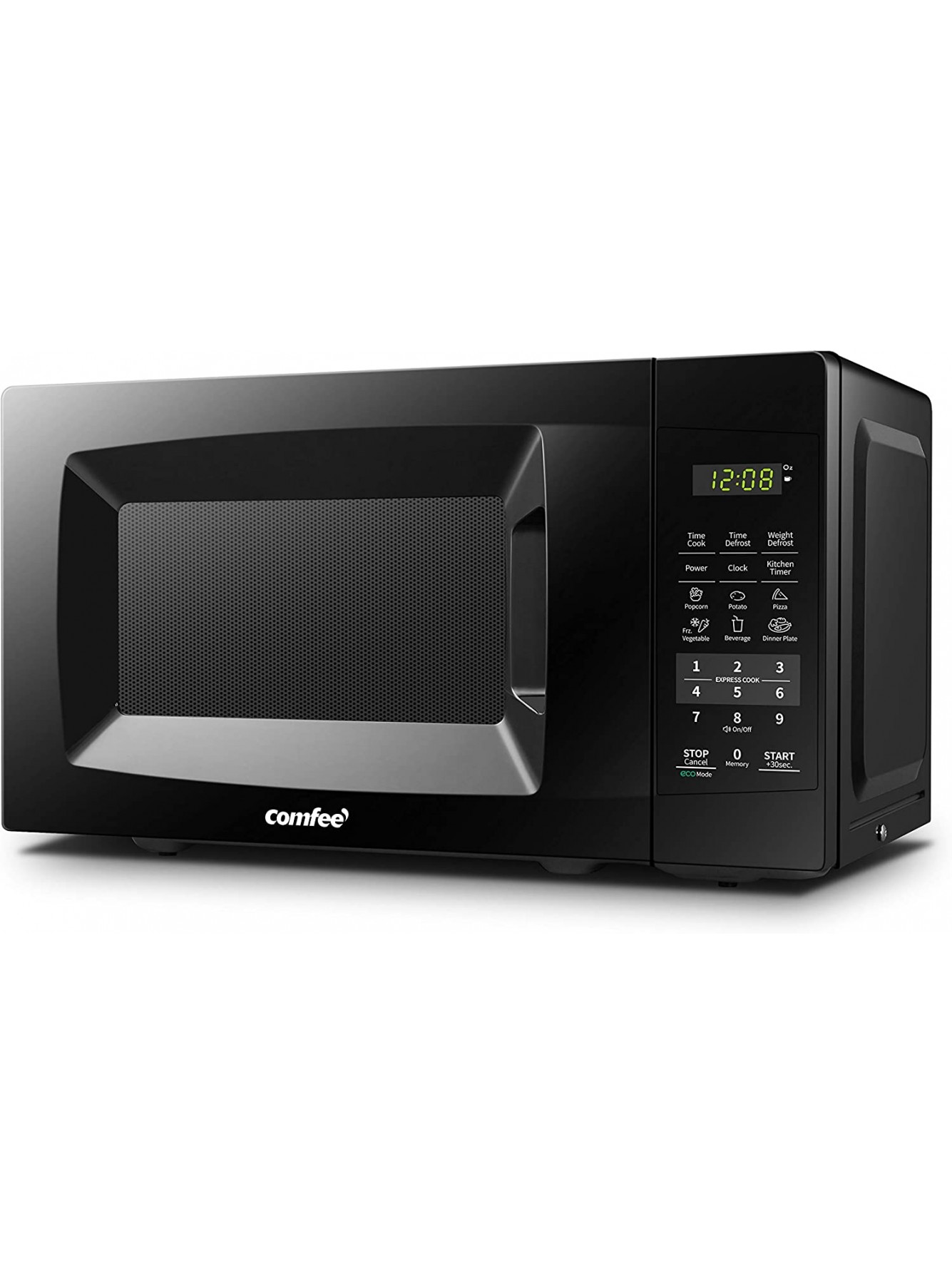 COMFEE' EM720CPL-PMB Countertop Microwave Oven with Sound On Off ECO Mode and Easy One-Touch Buttons 0.7cu.ft 700W Black B07GV36BLD