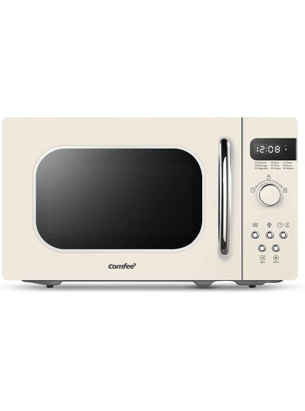 COMFEE' Retro Countertop Microwave Oven with Compact Size Position-Memory Turntable Sound On Off Button Child Safety Lock and ECO Mode 0.7Cu.ft 700W Cream AM720C2RA-A B07R7TQ6Q5