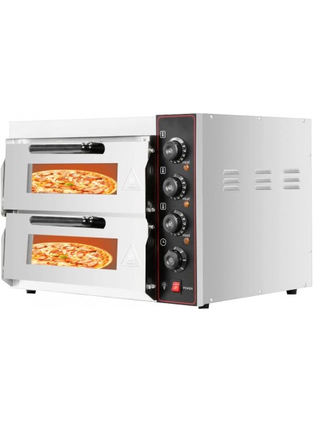 3000W 48L Electric Pizza Oven Double Deck Commercial Stainless Steel Bake Broiler Multipurpose Snack Oven for Restaurant Kitchen Home Pizza Pretzels Baked Roast Yakitori B09XDYHGYR