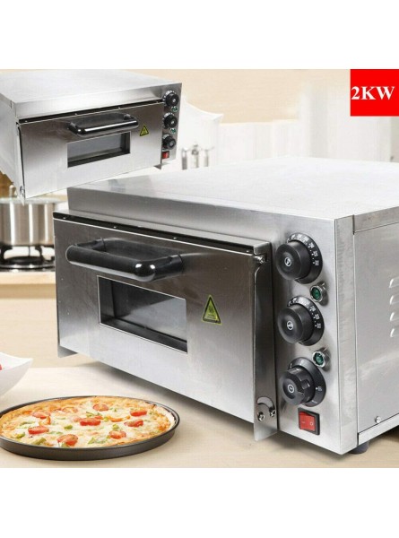 CNCEST 2KW Single Deck Commercial Electric Pizza Oven,Stainless Steel 12-14 Inches Pizza Oven with Dedicated Pizza,Pizza Oven Single Layer Bread Baking Oven Toaster B097Y8LTBG