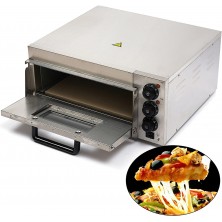 Commercial Electric 110V Pizza Oven Stainless Steel 2000W Single Deck Pizza Toaster Oven Countertop for Restaurant B098QM8ZBR