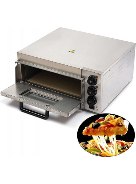 Commercial Electric 110V Pizza Oven Stainless Steel 2000W Single Deck Pizza Toaster Oven Countertop for Restaurant B098QM8ZBR