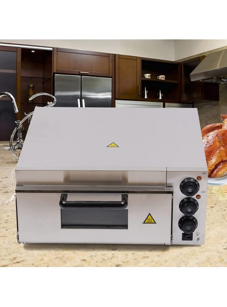 Commercial Pizza Oven Single Deck Stainless Steel Countertop Electric Pizza Oven Cooker,Baking Euipment Pizza Maker Toaster Multipurpose Oven for Home Restaurant Pizza Shop,10-12 Inch 110V 2000W B083BGJC9S