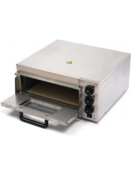 Commercial Pizza Oven Single Deck Stainless Steel Countertop Electric Pizza Oven Cooker,Baking Euipment Pizza Maker Toaster Multipurpose Oven for Home Restaurant Pizza Shop,10-12 Inch 110V 2000W B083BGJC9S