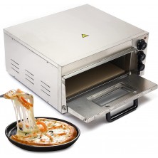Electric Pizza Oven 14'' 2KW Commercial Countertop Pizza Oven Electric Countertop Single Deck Layer Pizza Bake Machine Multipurpose Snack Oven for Restaurant Home Pizza Pretzels Baked B09NM11N6G