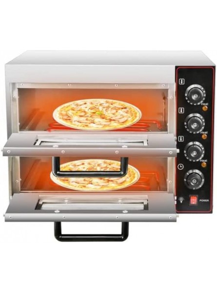 KOECPS Commercial Electric Oven 3000W 48L Double Deck Stainless Steel Pizza Oven Bake Broiler For Restaurant Home Pretzels Baked for cooking pizza subs pretzels baked dishes shpping from US B09XMRT7K2