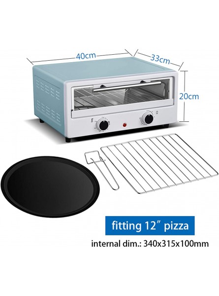 MOKY 12 inch Electric Pizza Oven Single Layer Independent Temperature and Time Control Stainless Steel Bake Toaster for Pizza Bread Baguette Pies B08R2QMDR9