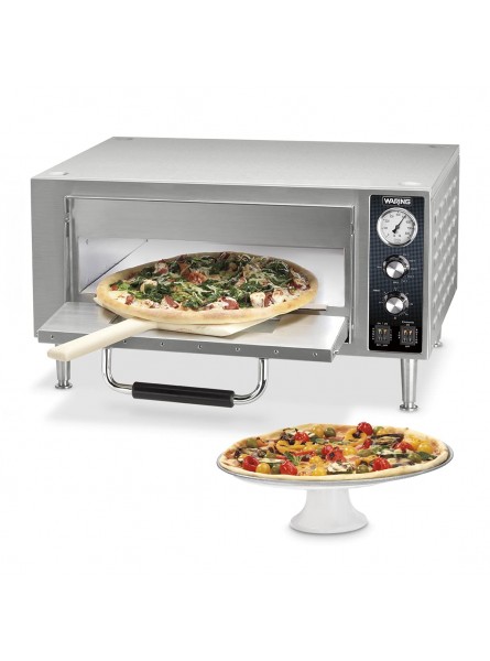 Waring Commercial WPO500 Heavy Duty Single Deck Pizza Oven For Pizza up to 18 diameter,Includes one ceramic Pizza Stone 120V 1800W 5-15 Phase Plug B01LY5SSQD