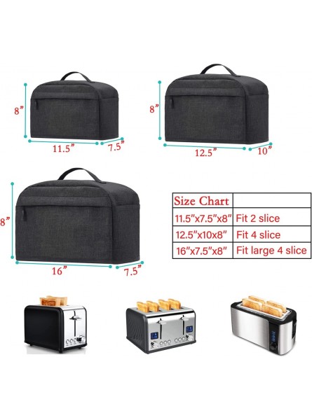 2 Slice Toaster Cover Waterproof Dustproof Toaster Appliance Cover with Pockets Fingerprint Protection Machine Washable Toaster Machine Cover Can Hold Jam Spreader Knife & Toaster Tongs S:11.5”x7.5”x8” Blue B09WDZ131P