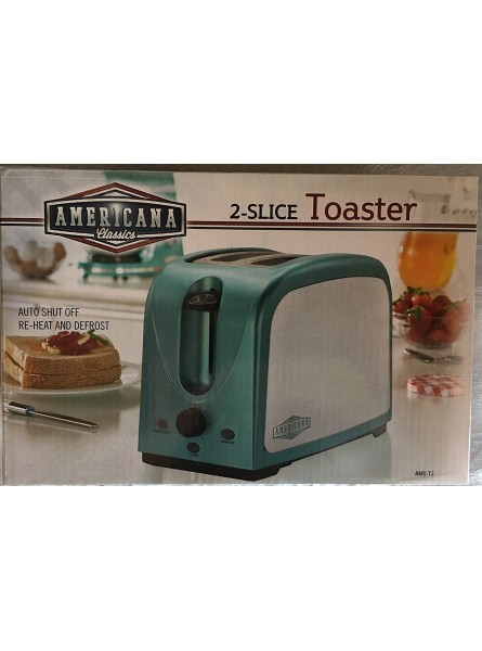 Americana Classics AMC-T2 2-Slice Toaster Aqua Blue B085HBHT81