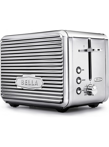 BELLA 14387 Linea Collection 2-Slice Toaster with Extra Wide Slot & Custom Settings Polished Stainless Steel B019GBGTBW