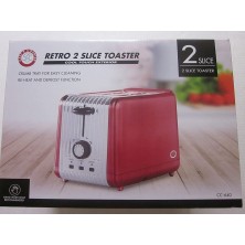 Chef's Counter Retro 2 Slice Toaster Cool Touch Exterior Sleek and Stylish Classic Appliance Adjustable Timer Auto Shut Off B09JL4NHWV