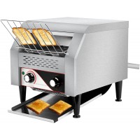 Conveyor Commercial Toaster Electric Stainless Steel Toaster 2.2KW 110V 300 PCS Hour Countertop Toaster Heavy Duty 304 Foodgrade Silver Bread Toaster for Home Restaurants Bakery Use B09ZYF2VVD