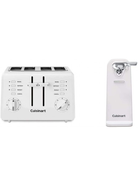 Cuisinart CPT-142P1 2-Slice Compact Plastic Toaster 4 White & CCO-50N Deluxe Electric Can Opener White B08K89GFGL