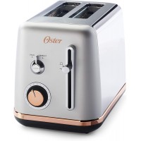Oster 2097682 2 Slice Toaster Metropolitan Collection with Rose Gold Accents GRAY B07Y5YBCRS