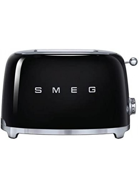 Smeg TSF01BLUS 50's Retro Style Aesthetic 2 Slice Toaster Black B01DEUPX6S