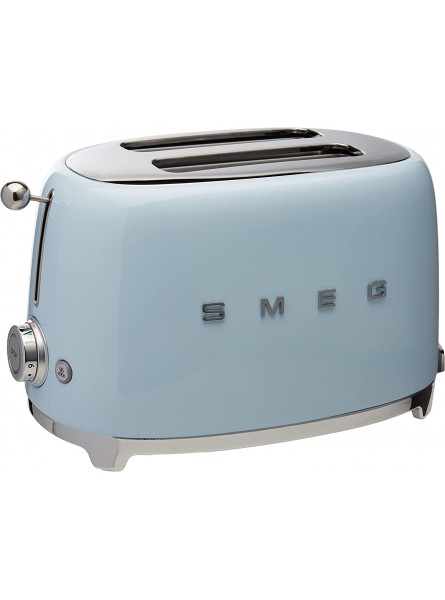 Smeg TSF01PBUS 50's Retro Style Aesthetic 2 Slice Toaster Pastel Blue B00Y1GXFBK