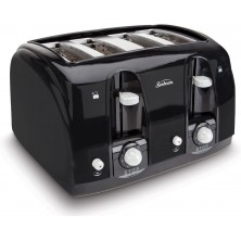 Sunbeam Wide Slot 4-Slice Toaster Black 003911-100-000 B0007Y17WO