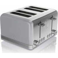Swan Retro 4 Slice Toaster Gray B07MCPLP18