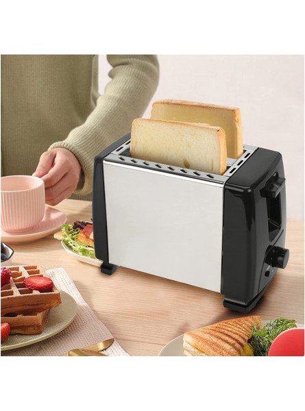 Toaster 2 Slices Wide Slot 800W Extended Double Sided Heated Upgraded Stainless Steel Toaster for Bread Muffins Bagels with Removable Crumb Tray 7 Bread Level Settings B09YY93GKH