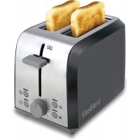 West Bend 78823 2 Slice Toaster with Extra Wide Slots Bagel Settings Ultimate Toast Lift and Removable Crumb Tray Gray B01FVW38AU
