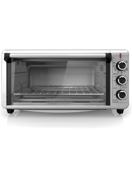 BLACK+DECKER TO3240XSBD 8-Slice Extra Wide Convection Countertop Toaster Oven Includes Bake Pan Broil Rack & Toasting Rack Stainless Steel Black Convection Toaster Oven B01K1RKPFQ