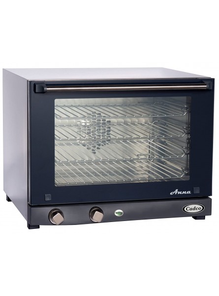 Cadco OV-023 Compact Half Size Convection Oven with Manual Controls 208-240-Volt 2700-Watt Stainless Black B003ZFLNYO