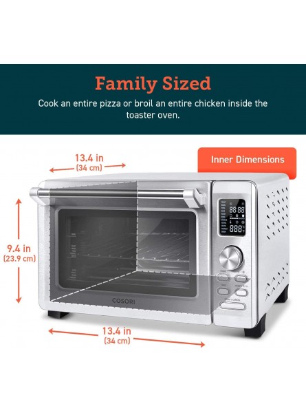 COSORI Toaster Oven Combo,25L 11-in-1 Convection Countertop Rotisserie Dehydrator & Pizza 52 Recipes & 6 Accessories,CO125-TO Manual-Silver B07YL6QWLK