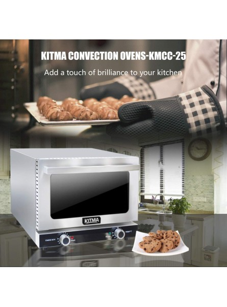 Countertop Convection Oven Commercial and Home Use Electric Convection Oven with 3 Racks 26L 1440W B0B1H1CYB3