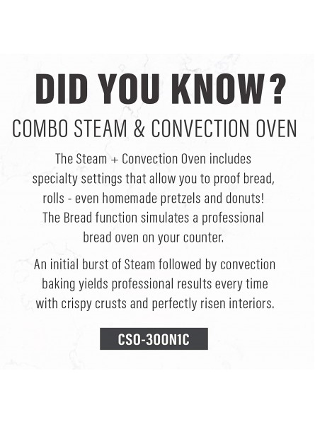 CUISINART CSO-300N1C Combo Steam Plus Convection Oven Silver B075V2S1K2