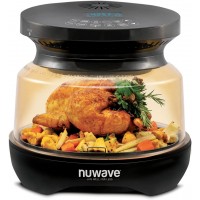NUWAVE Primo Infra-Red Grill Oven Conduction Convection & Infra-Red Cook from Frozen without Defrosting or Preheating Fully Integrated Top Convection Heat with Powerful Fan & Bottom Direct Heat Non-Stick Grill for Surround Cooking No More Flipping