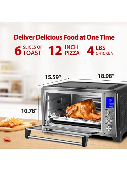 Toshiba AC25CEW-BS Toaster Oven with Convection and Rotisserie 6-Slice Bread 12-Inch Pizza Black Stainless Steel B071JB7YT4