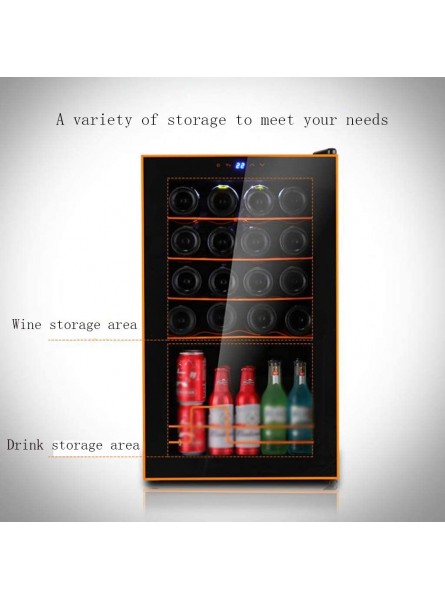 hanzeni Wine Cooler Dual Zone Wine and Beverage Cooler,Quick and Silent Cooling System Freestanding Small Red & White Wine Enthusiast Wine Cooler B08GYL54ZR