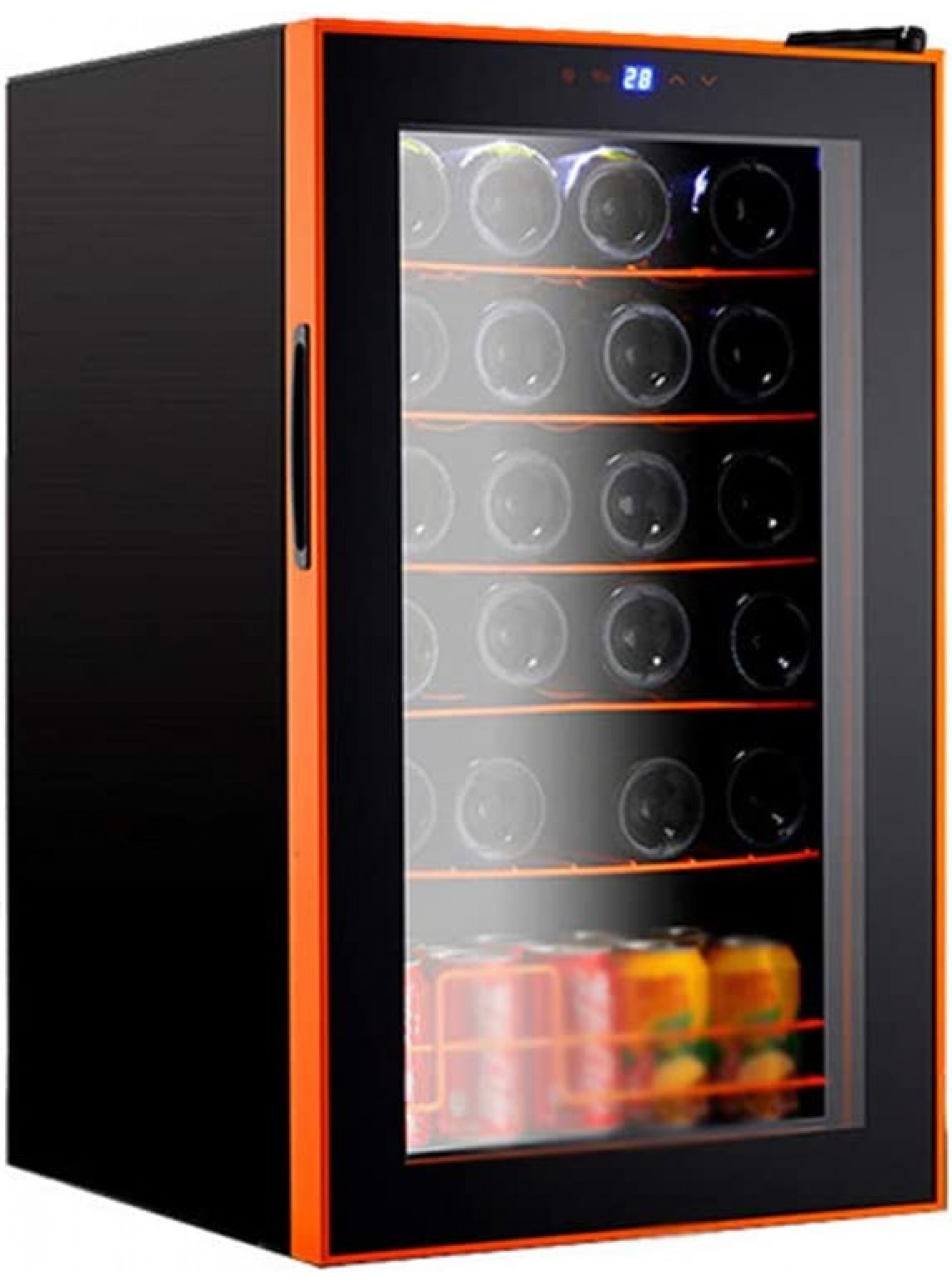 hanzeni Wine Cooler Dual Zone Wine and Beverage Cooler,Quick and Silent Cooling System Freestanding Small Red & White Wine Enthusiast Wine Cooler B08GYL54ZR
