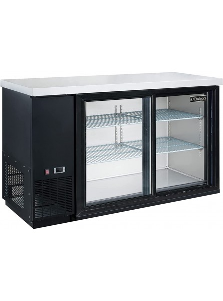 Back Bar Cooler Beverage Refrigerator 48“ W 2 Door Auto Defrost DUKERS DBB48-S2 Black Commercial Use B0B2P3JP5S