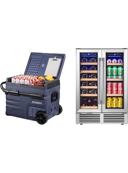 BODEGA 12 Volt Car Refrigerator Wine and Beverage Refrigerator 24 Inch Dual Zone Wine Cooler … B0B4X3WVLT